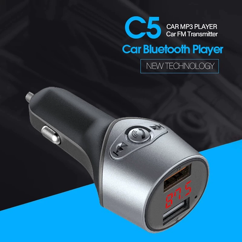 Автомобильные принадлежности C5, Автомобильный MP3 Bluetooth-плеер, автомобильное зарядное устройство громкой связи Bluetooth