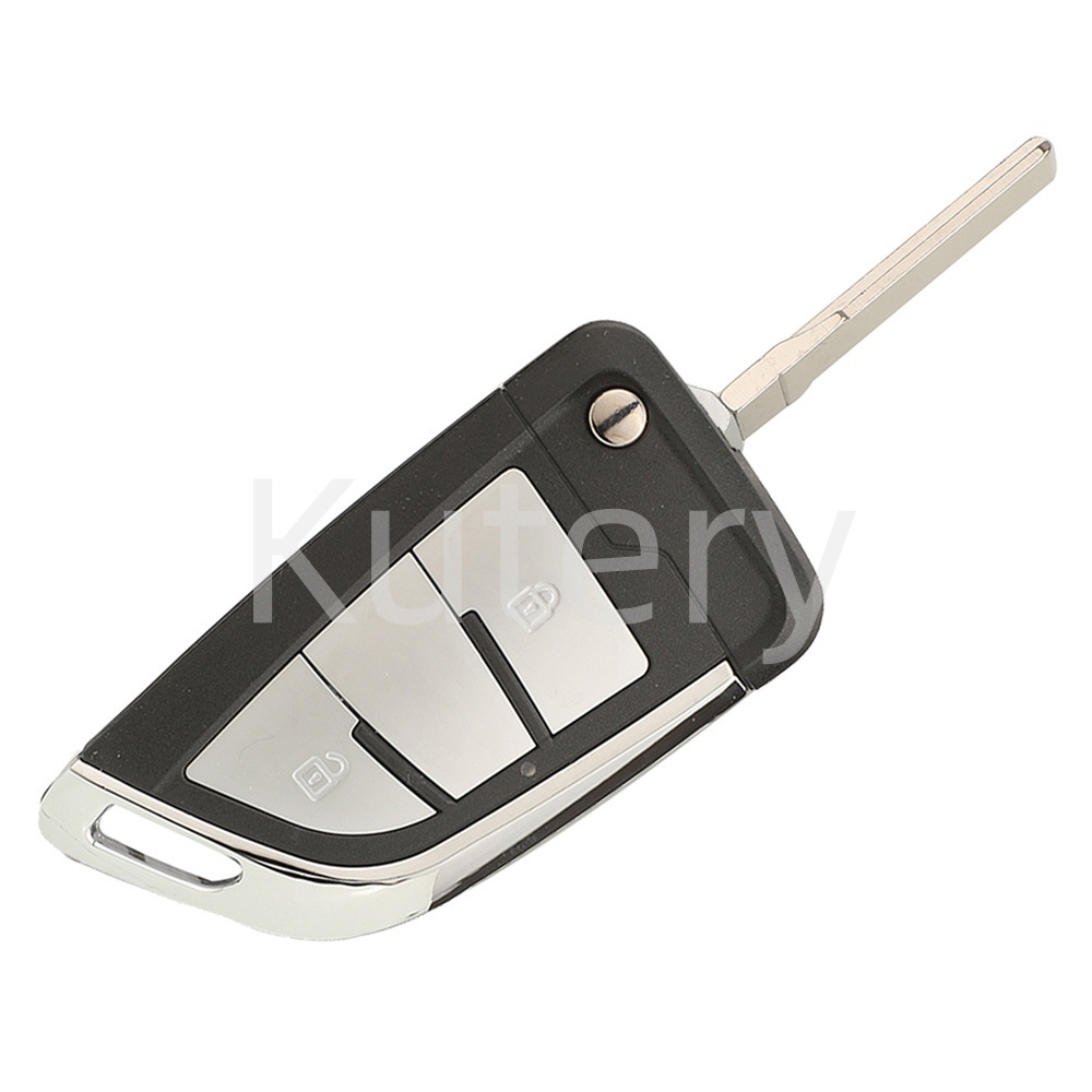 Suitable for Volkswagen 2-Key 3-Key B5 Skoda Seat Modified Folding Remote Control Car Key Shell with Middle Light