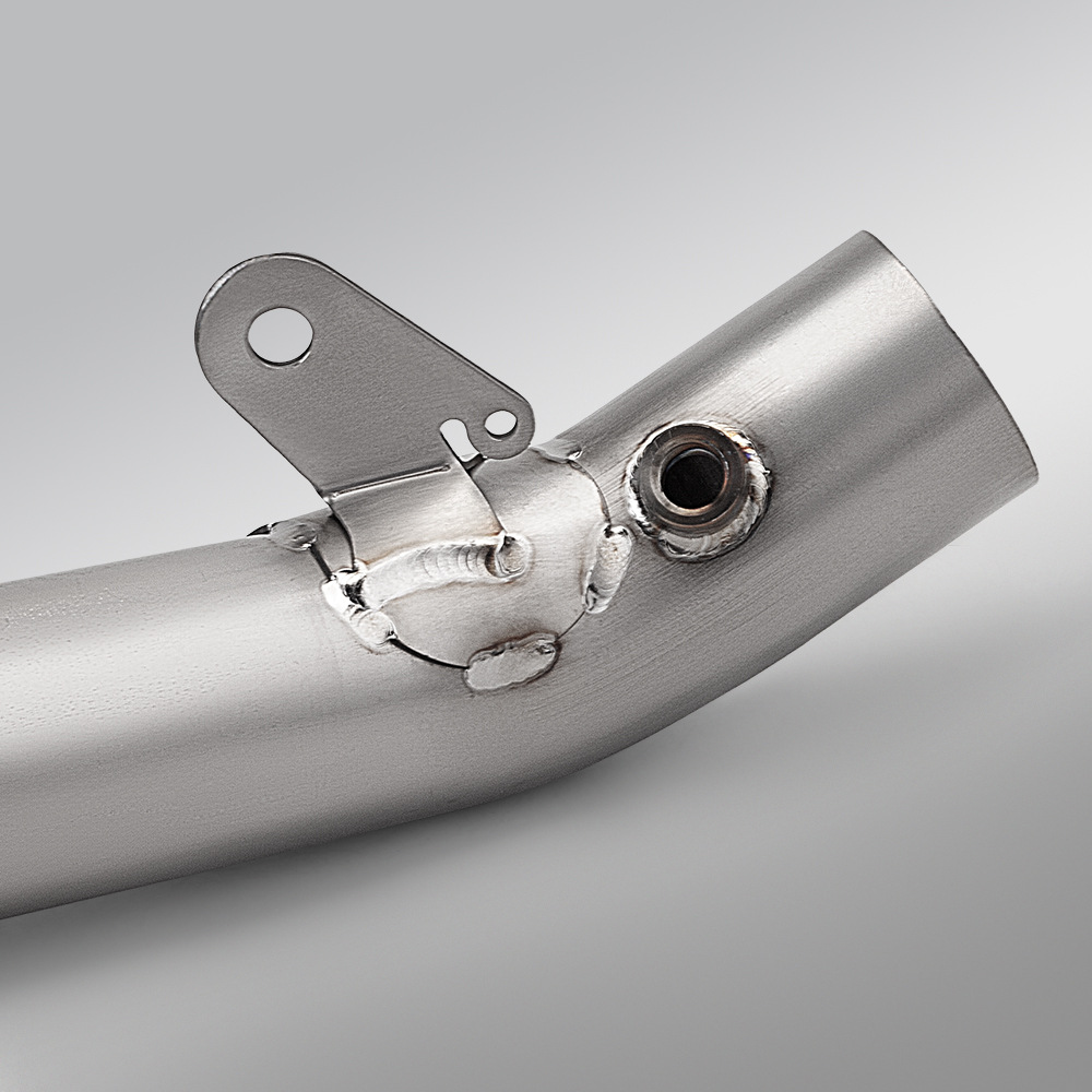 Motorcycle modification ZX6R Maverick 636 titanium alloy mid-section exhaust pipe, non-destructive direct fit for 2024-2026 models