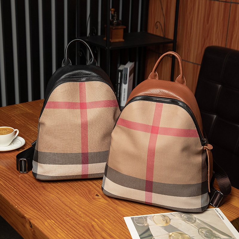 2024 estilo coreano nueva mochila moda casual retro rayas mochila versátil bolsa de viaje mochila de cercanías