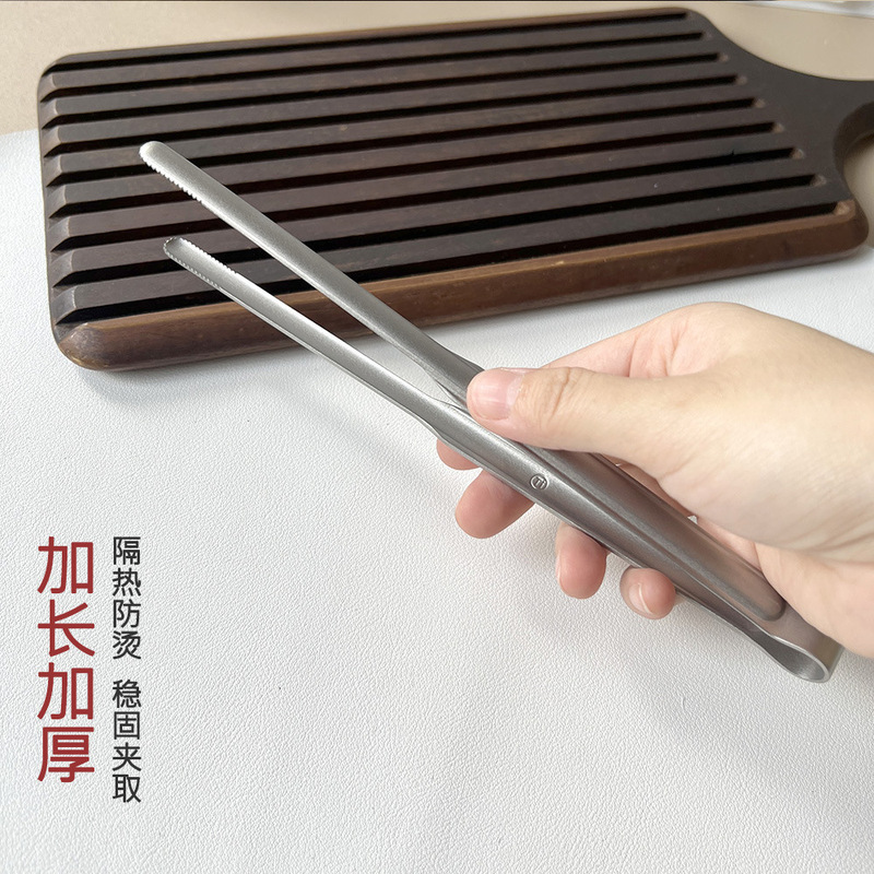 纯钛茶夹镊子钛金属茶叶茶杯夹户外蔬菜烤肉夹牛排夹烧烤工具野营|undefined