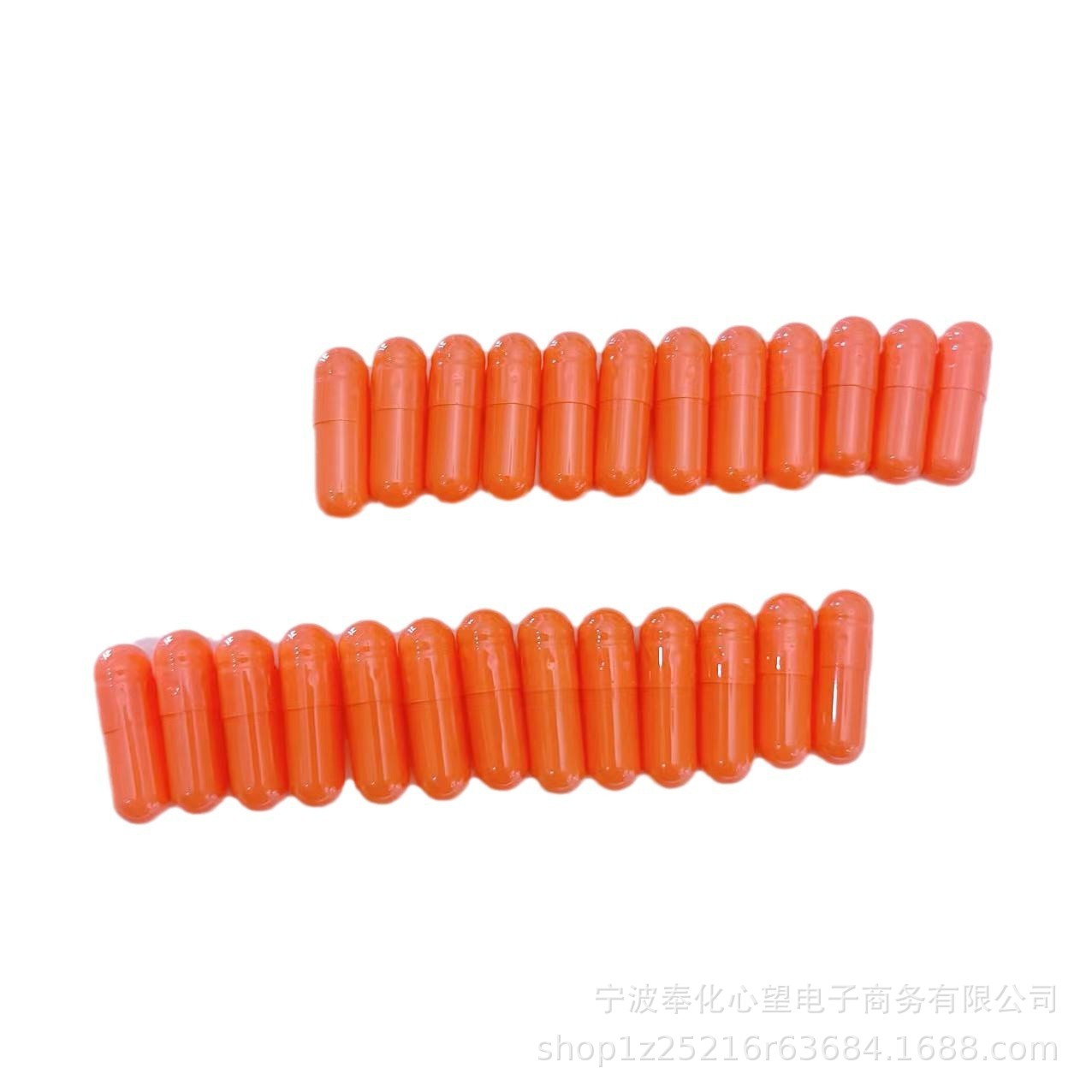 0#橙色空胶囊 食用胃溶可灌装粉明胶硬空心胶囊壳厂家医用药包材