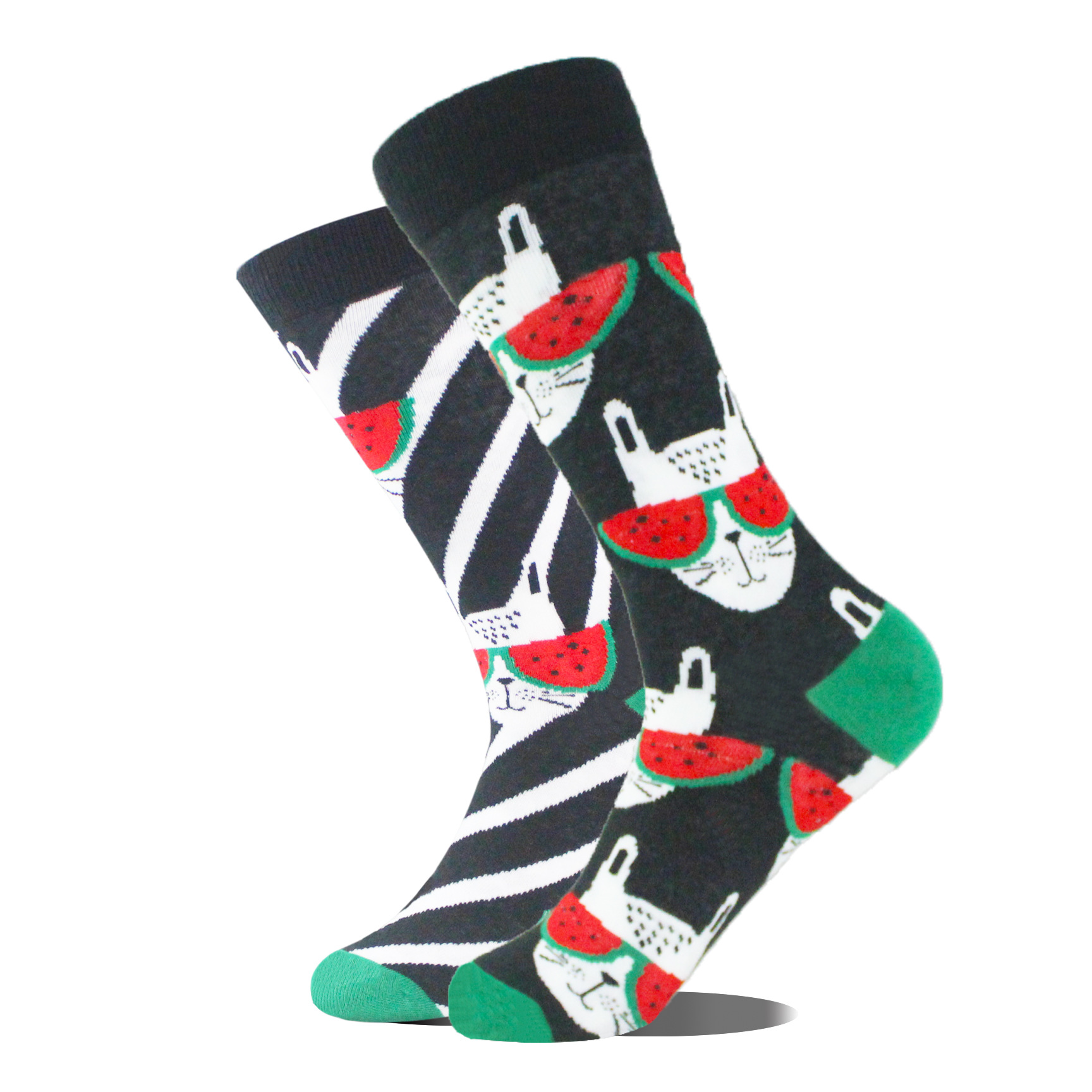 Unisex Simple Style Cat Watermelon Cotton Crew Socks A Pair display picture 6