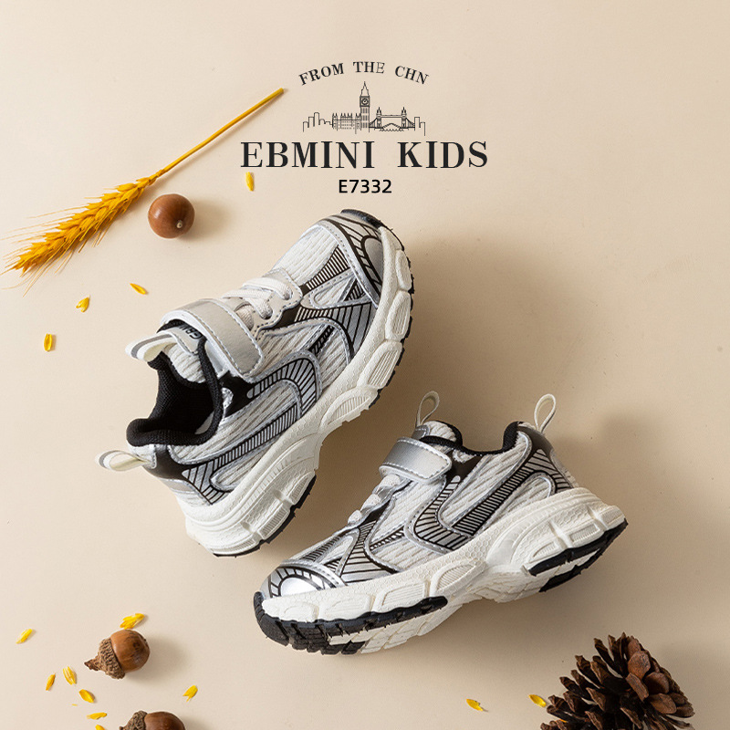 EBMINI neue Kinder Kinderschuhe 2024 Herbst und Winter Jungen Schuhe Mädchen plus Samt Sport Papa Babys chuhe