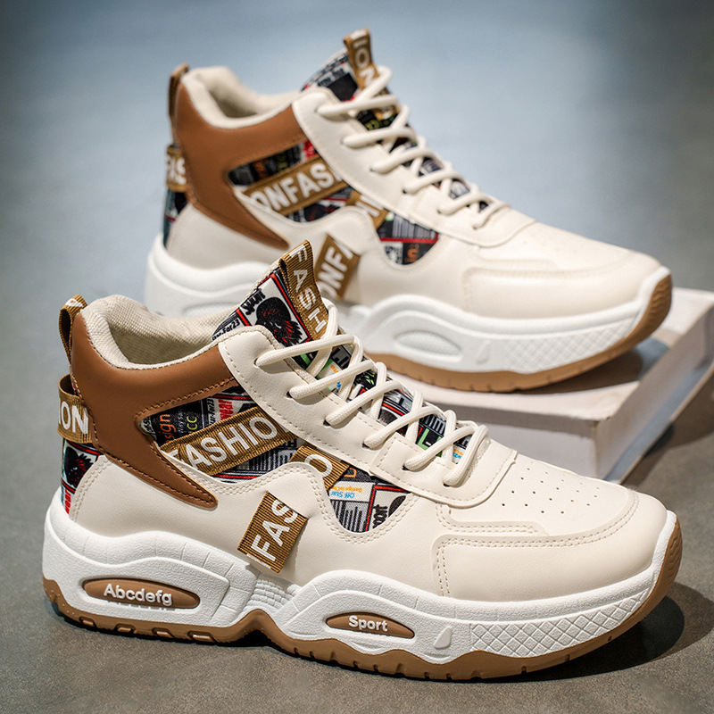 2026 primavera zapatos de hombre nuevos zapatos deportivos transpirables de alto perfil de moda para hombres, zapatos casuales de suela gruesa para hombres