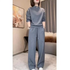 跨境时尚运动套装女春秋冬季2025新款简约百搭休闲显瘦卫衣两件套
