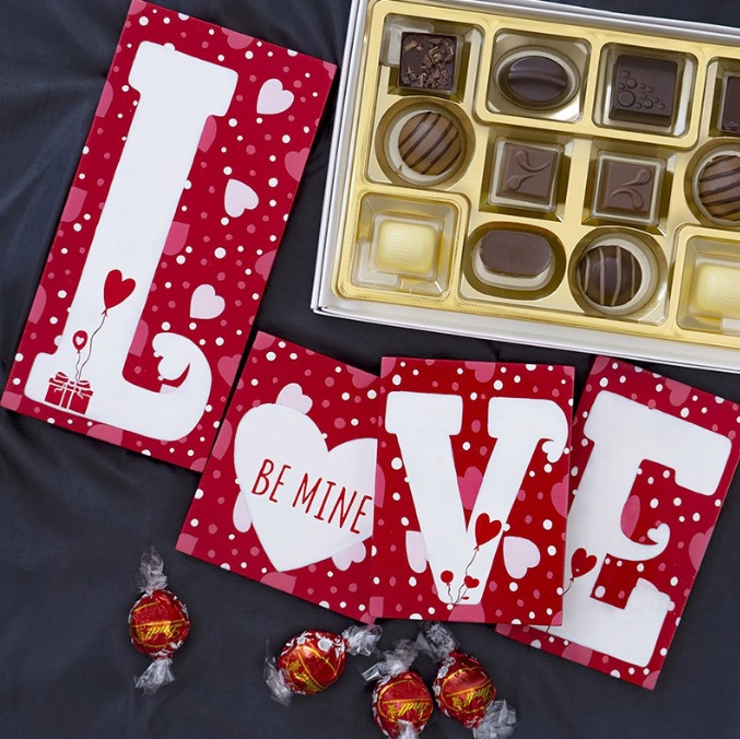 Nueva decoración del Día de San Valentín AMOR artesanía de madera de escritorio sala de estar decoración romántica