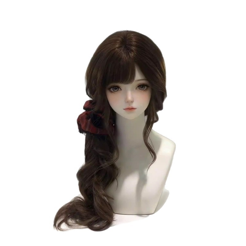 Millennium Trendy Wavy Brown Wig with Full Head Cap for Daily Wear