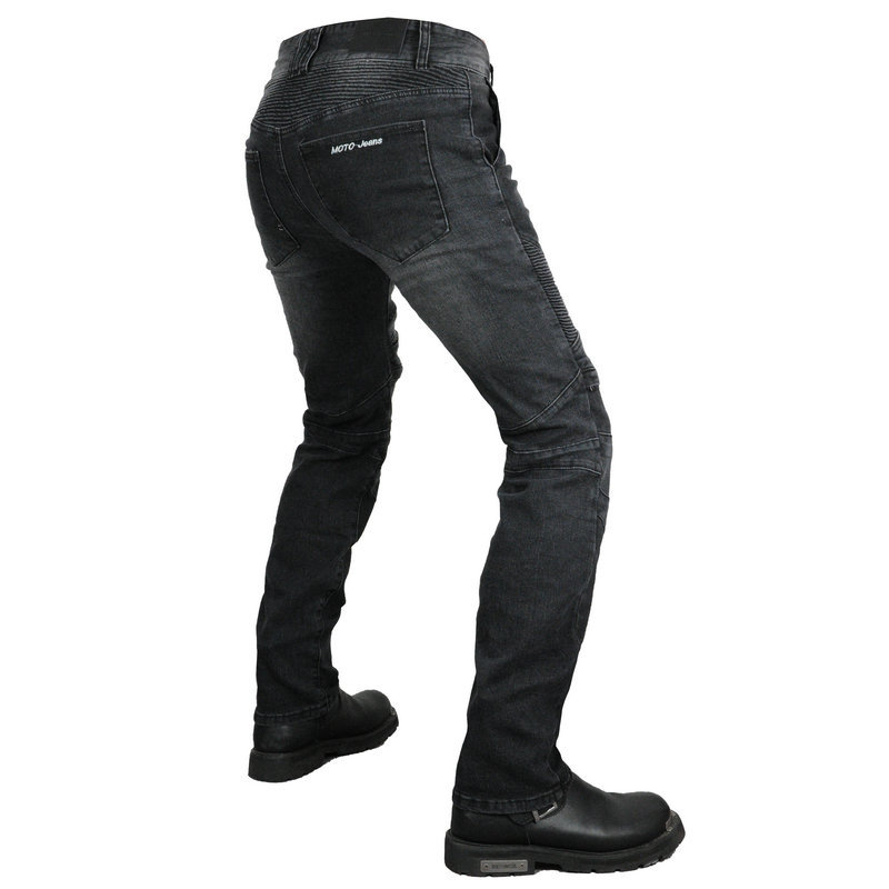 LOONG BIKER motocicleta jeans hombres y mujeres casual stretch cintura alta motocicleta vintage montar pantalones anti-caída