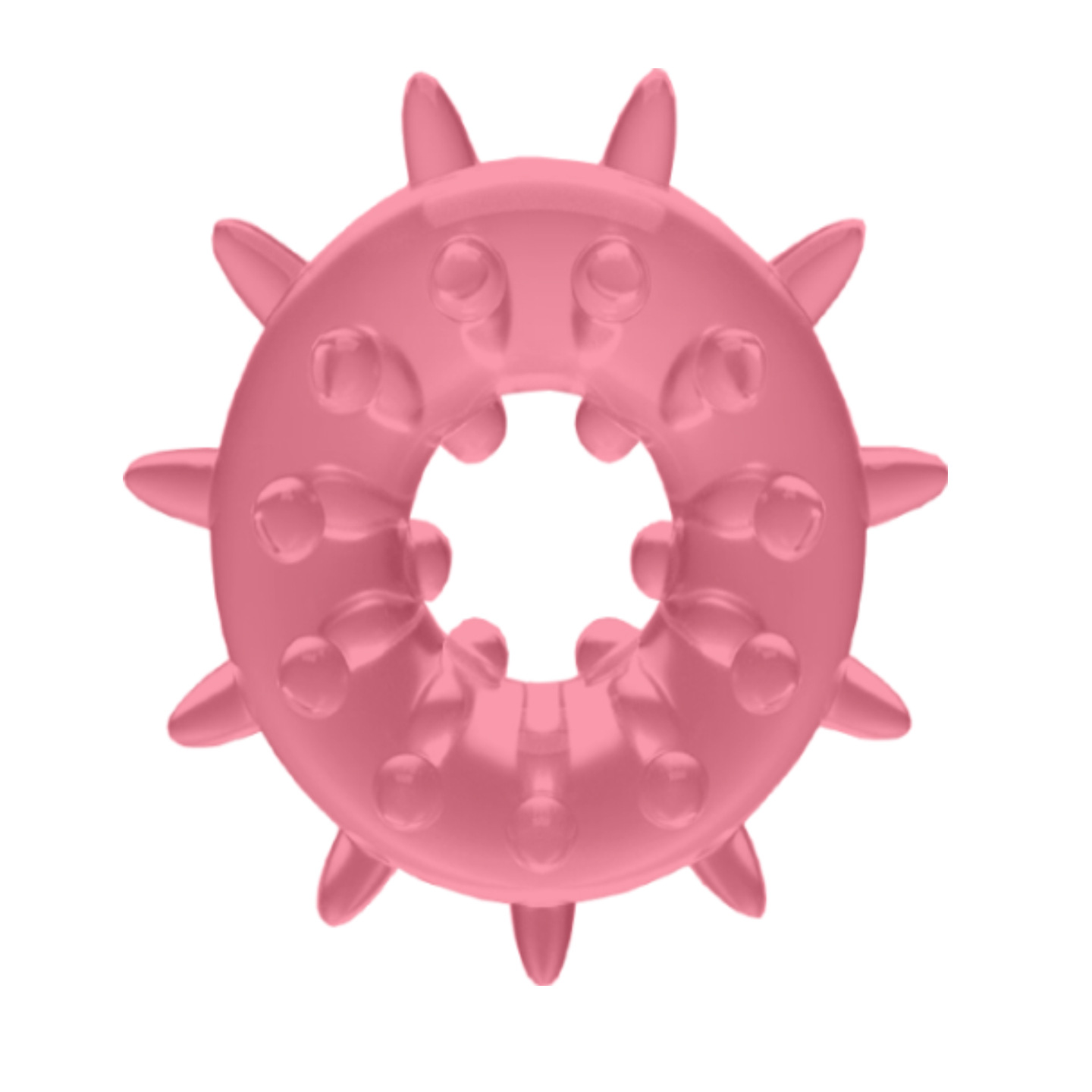 Spiked Snowflake Wearable Penis Ring, Textured TPE Cock Ring for Men — detail image 16