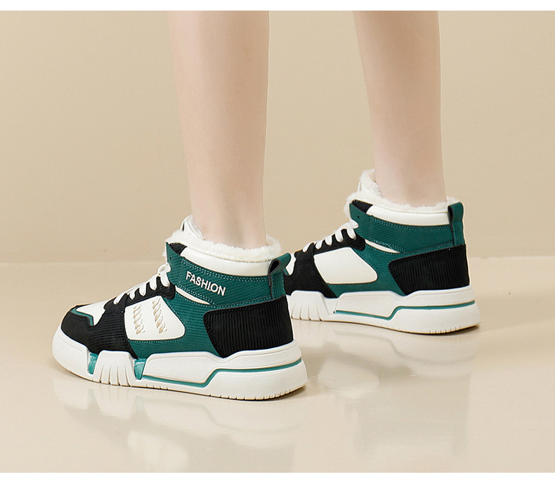 INS Trendy Plush Little White Shoes for Women 2023 Winter New Thick Sole Korean Edition Versatile Student Warm Cotton Shoes_voghion.com