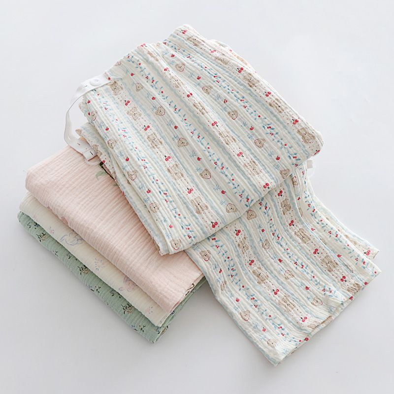 Maternity Sleep Pants That Don'T Tighten the Belly, Adjustable during Pregnancy, Made of Pure Cotton Gauze, Thin Summer Style, Suitable for Spring and Autumn, Postpartum Maternity Home Pants Maternity Sleep Pants That Don'T Tighten the Belly, Adjustable during Pregnancy, Made of Pure Cotton Gauze, Thin Summer Style, Suitable for Spring and Autumn, Postpartum Maternity Home Pants