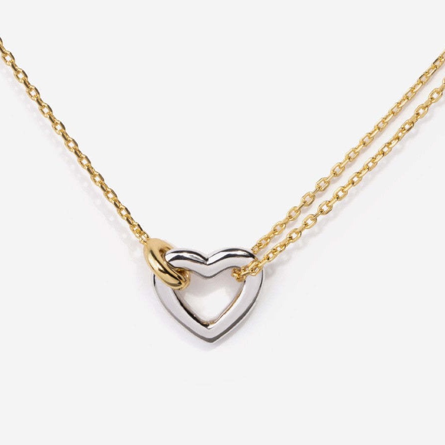 Women's Gender Simple Style, Classic Style Style Titanium Steel Gold Plated Simple Style Classic Style Plating Heart Shape Bracelets Necklace