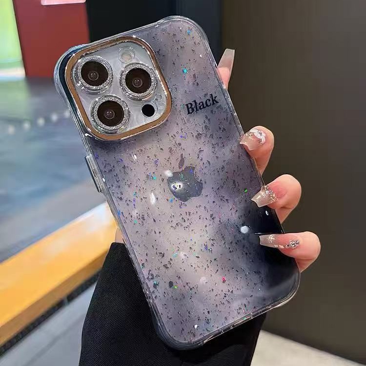 Simplicidad ins brillo brillo lentejuelas para Apple 16ProMax funda para teléfono móvil iphone13/14 hembra 15 mariposa