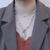 Chain from pearl, retro necklace, metal sweater, simple and elegant design