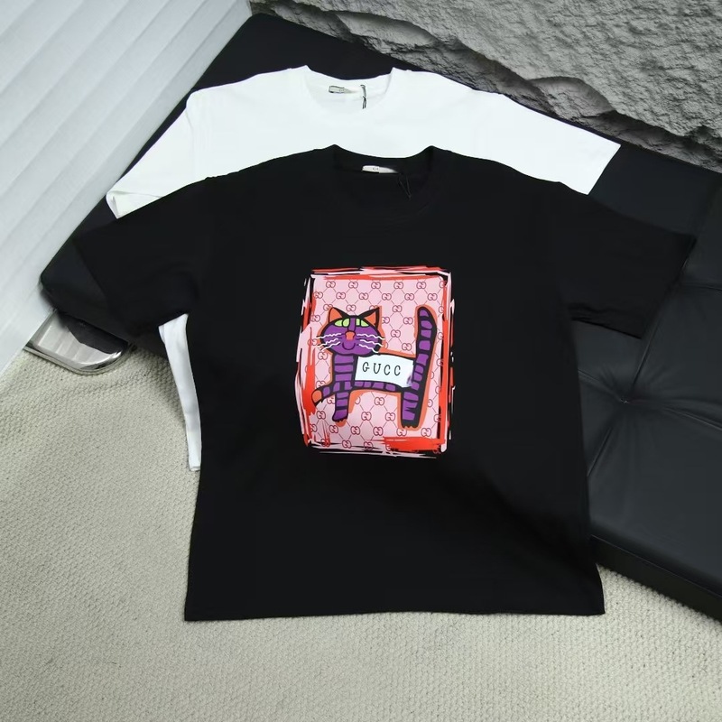 ハイバージョン古GUフルプリントCCIベルクロ半袖ネット有名人イントップ服トップTシャツカップル|undefined