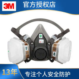 3M6200防毒面具防甲醛防有机气体防化工喷漆面具3M防毒防尘半面罩