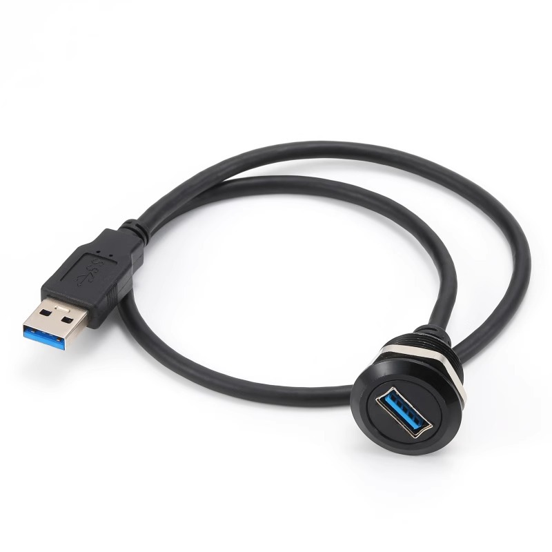 Instalación del panel USB frontal del chasis del automóvil tipo D con cable de extensión de datos HDMI Carga industrial Typec image 6