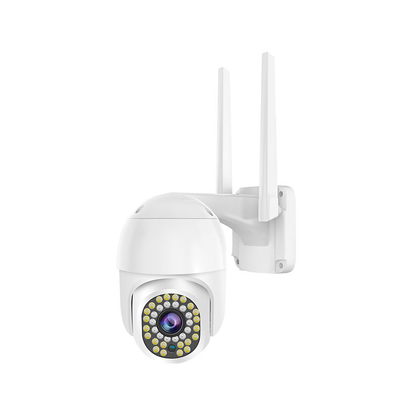 Cámara de vigilancia wifi inalámbrica de alta definición de visión nocturna panorámica al aire libre cámara impermeable alarma acústica y óptica