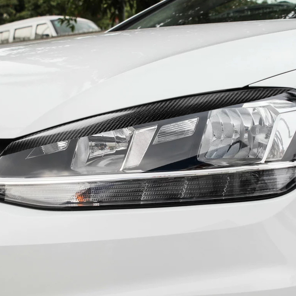 Suitable for 13-18 Volkswagen Golf 7mk carbon fiber modified lamp eyebrow eyebrow headlight decorative strip stickers