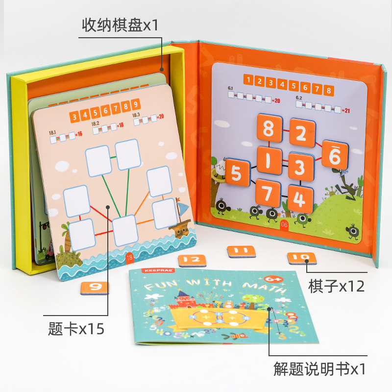 Mando digital Juguetes educativos Juego de números Entrenamiento de pensamiento de lógica matemática Montessori Ama y resta de artefactos aritméticos