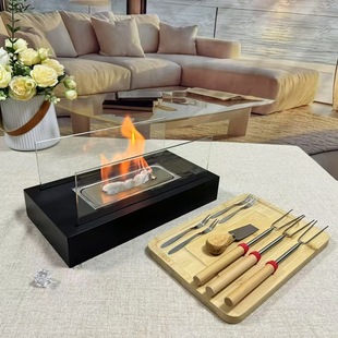 Fireplace Desktop Alcohol Stove Portable Ethanol Brazier Fireplace Pit Real Fire Atmosphere Heater Decorative Fireplace