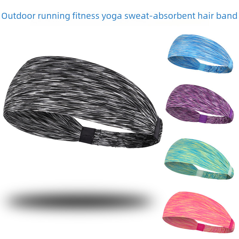 Summer Sports Hair Band Outdoor Running Fitness Yoga Sweat Absorbing Hair Band Colorful Men's and Women's Turban Anti-sweat Band