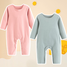 婴儿服装连体衣男女宝宝新生儿衣服秋装爬爬服秋季冬保暖睡衣衣服