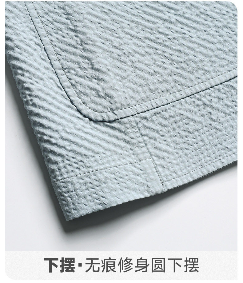 Áo vest nam nhanh khô dáng ôm body, vải gân thun co giãn, chống nhăn, chống nắng, tay dài — Màu trắng, Màu xanh lam nhạt, Màu xám, Xanh lam đậm chi tiết 22