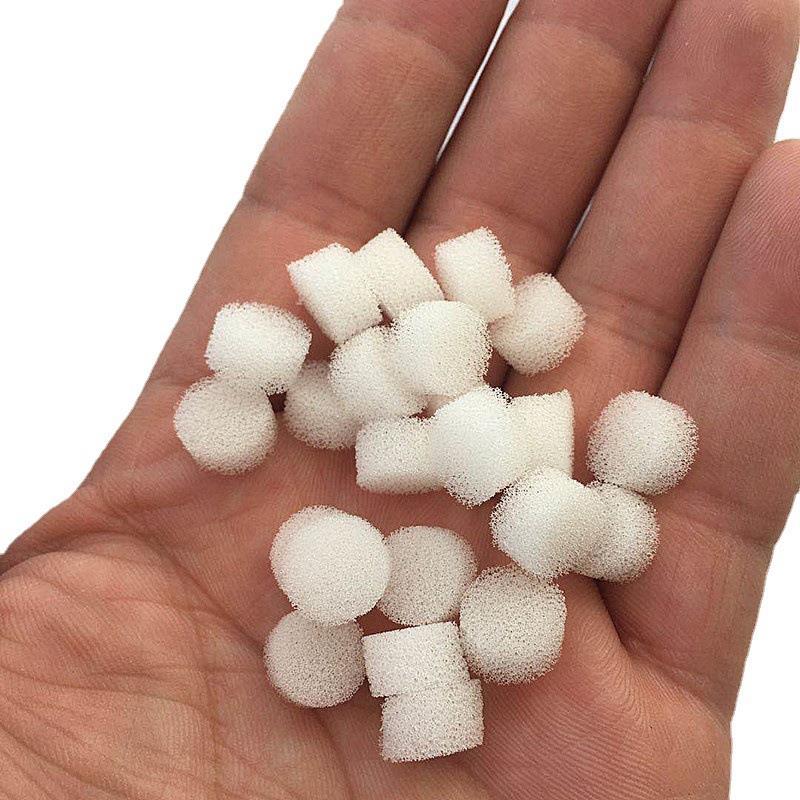 批发空气过滤器防尘海绵圆柱聚氨酯过滤棉颗粒白色透气绵泡绵滤芯