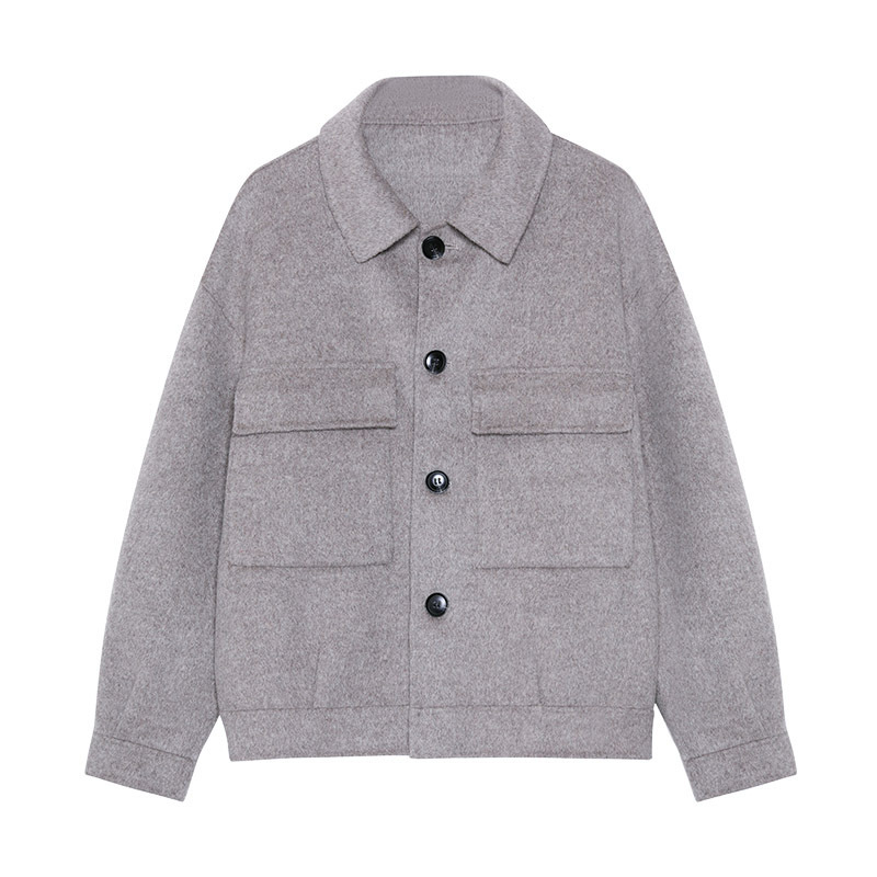 Traje de hombre solapa lana chaqueta de lana de doble cara 2023 nuevo estilo Chanel abrigo Otoño e Invierno de alto grado a juego guapo