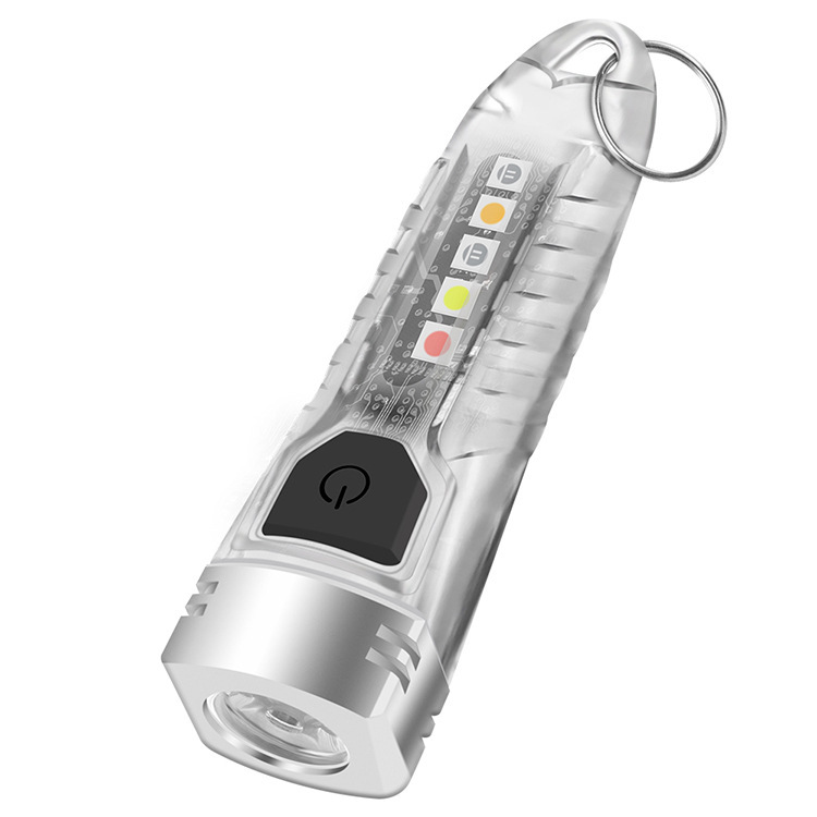 Amazon cross-border new V1 mini flashlight strong light charging LED purple flashlight portable luminous keychain Amazon cross-border new V1 mini flashlight strong light charging LED purple flashlight portable luminous keychain