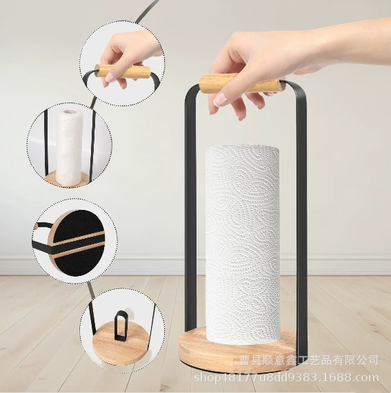 Деревянная ручная полка для полотенец для рабочего стола рулона для туалетной бумаги полка для кухни влажные бумажные полотенца полка для хранения ванной комнаты можно повесить