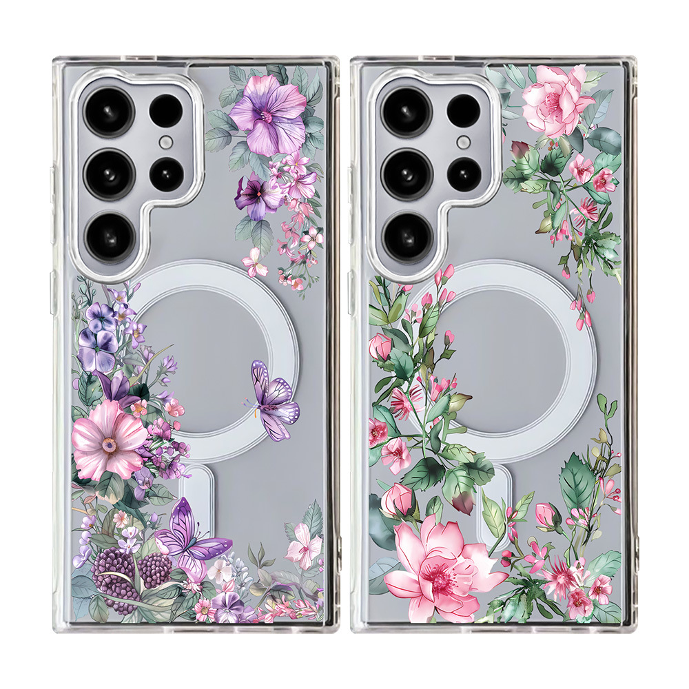 40g Weight Samsung Applicable Brands Phone Cases Classification PC, tpu Material Flower Pattern Simple Style, Classic Style Style PC Tpu Flower Simple Style Classic Style Phone Cases Phone Accessories 1