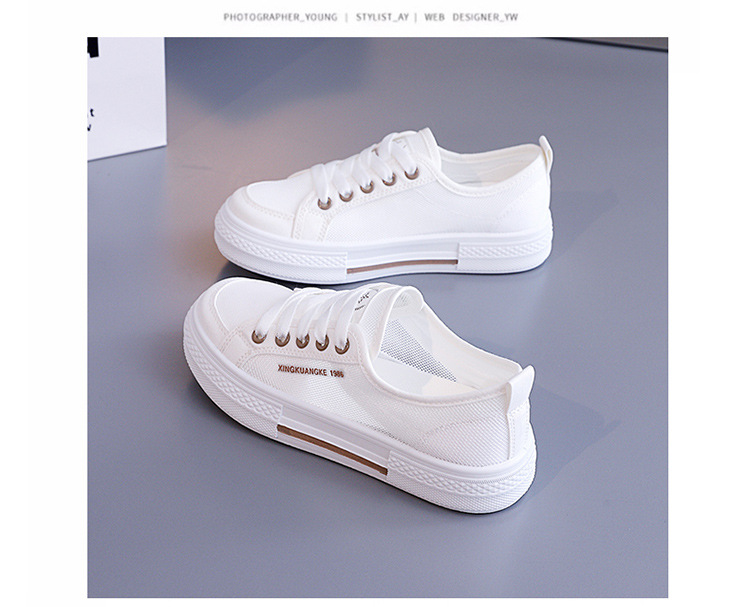 Summer New Breathable Mesh Canvas For Women, Versatile Student Shoes, Women's Soft-soled Korean-style Casual Shoes 221_vogvips.com