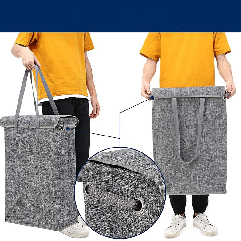 Transfronteriza Amazon cesta de lavandería estrecha tira cesta de lavandería 45L plegable cesta de lavandería dormitorio cesta de lavandería cesta de almacenamiento