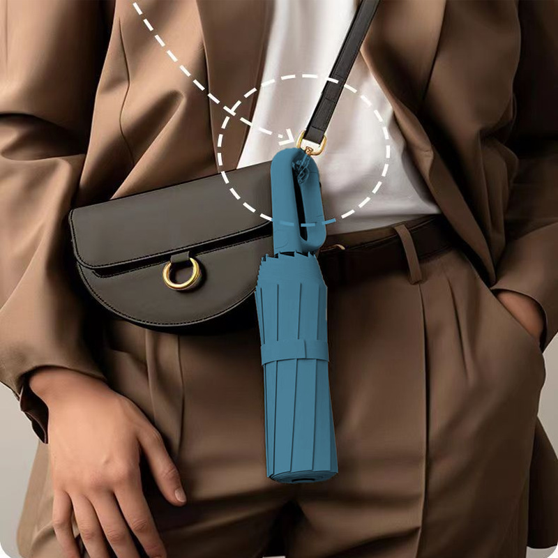 Gancho plegable de paraguas para estudiantes de protección solar ultravioleta automática reforzada para dos personas sol y lluvia doble selección estricta del mismo modelo