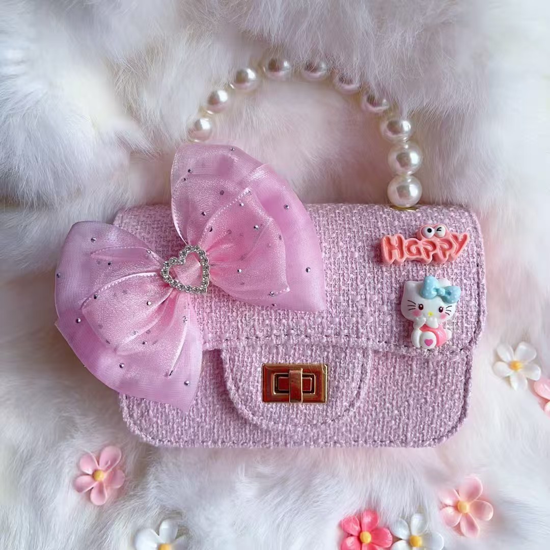 Melody bow bolso de princesa bolso de perla bolso de Año Nuevo bolso de cambio accesorios cadena de hombro