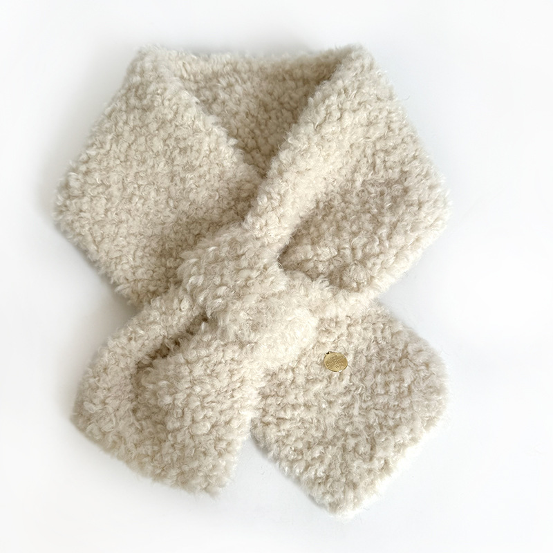 Invierno calentamiento de alta sensación de vello más grueso 2025 nuevo estilo coreano de protección de cuello de vello collar bufandas de peluche