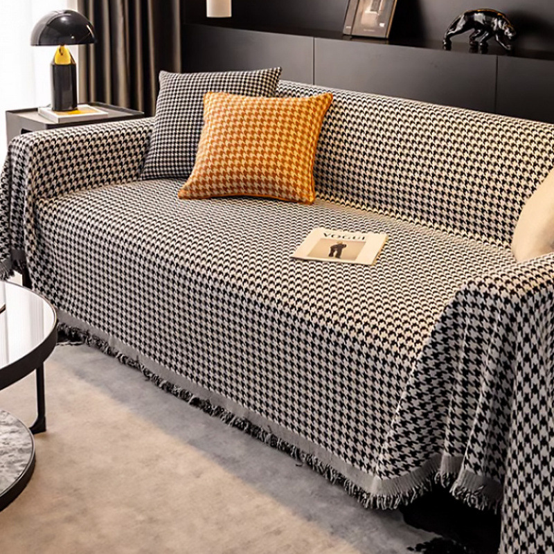 2024ins新款棉麻沙发垫子四季通用盖布防滑套罩坐全盖万能毯全