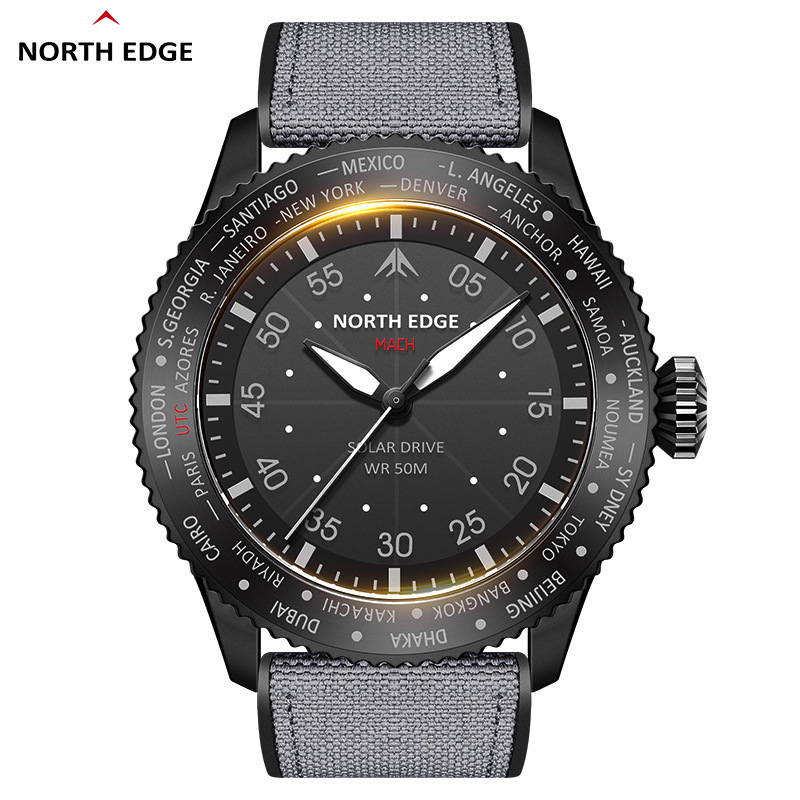 Foreign order wholesale NORTH EDGE MACH light kinetic energy drive quartz watch Foreign order wholesale NORTH EDGE MACH light kinetic energy drive quartz watch