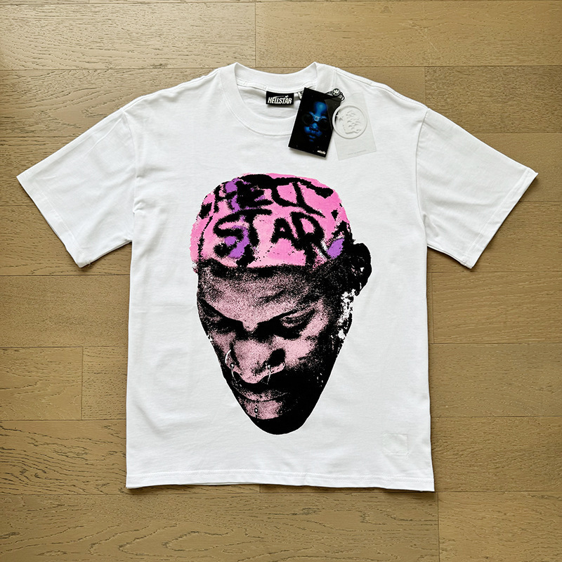 新型美潮Hの星シリーズプリント双紗純綿カジュアル男女夏カジュアルゆったり半袖tシャツ|undefined