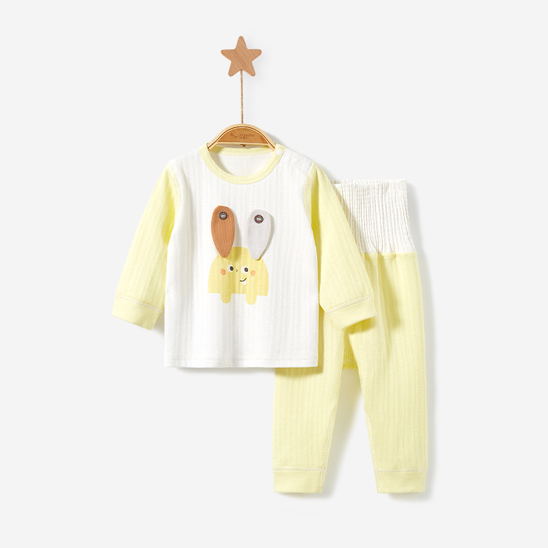 Ropa interior para niños traje primavera y otoño invierno Bebé algodón cintura alta dividida ropa de fondo caliente bebé otoño ropa pantalones largos image 8