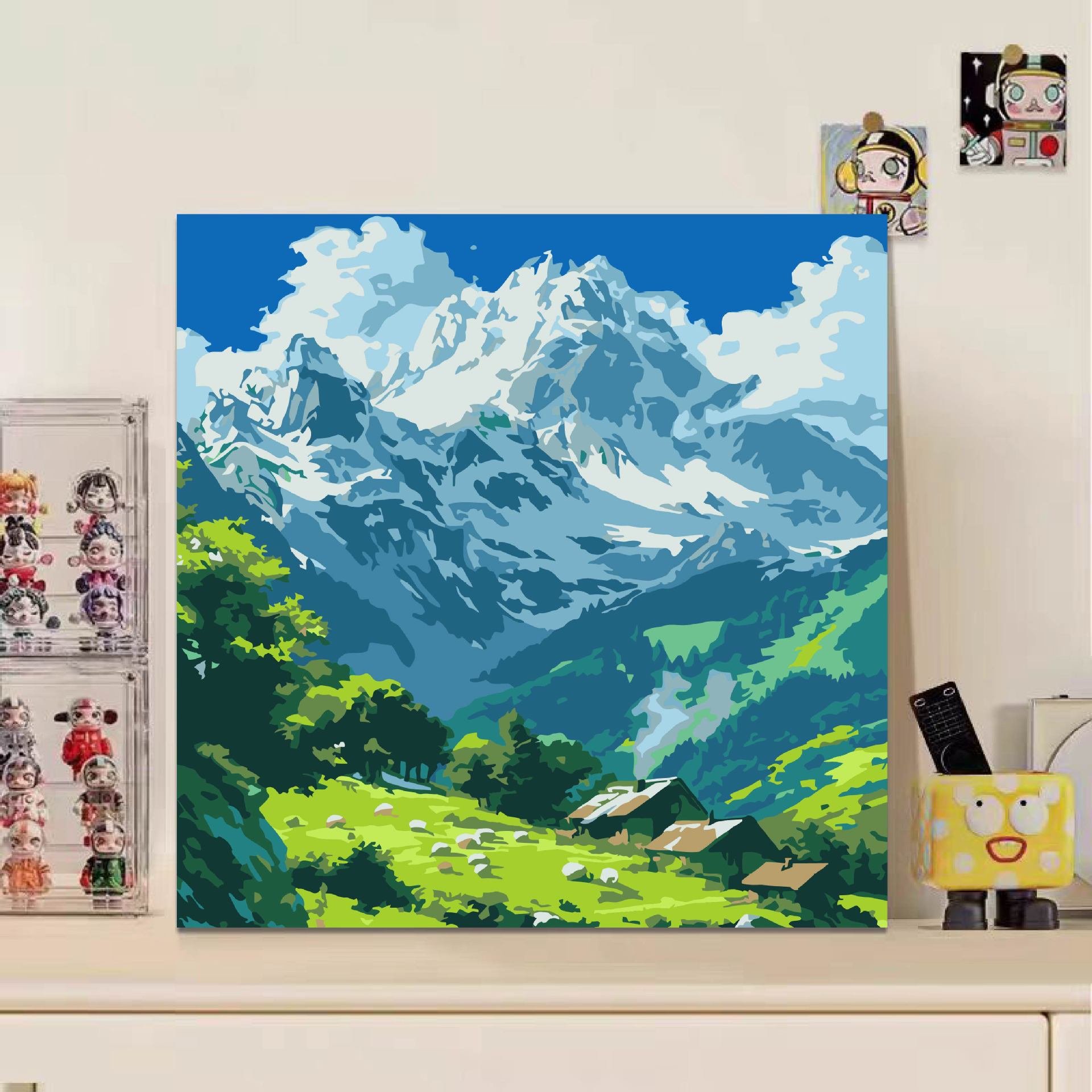 Niños didiy pintura digital acrílico relleno de pintura de dibujos animados pintura de pintura a mano 20 * 20