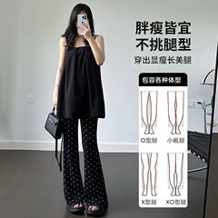 宽松舒适孕妇裤夏季胖妹妹大码200斤外穿阔腿宽松直筒微喇波点裤