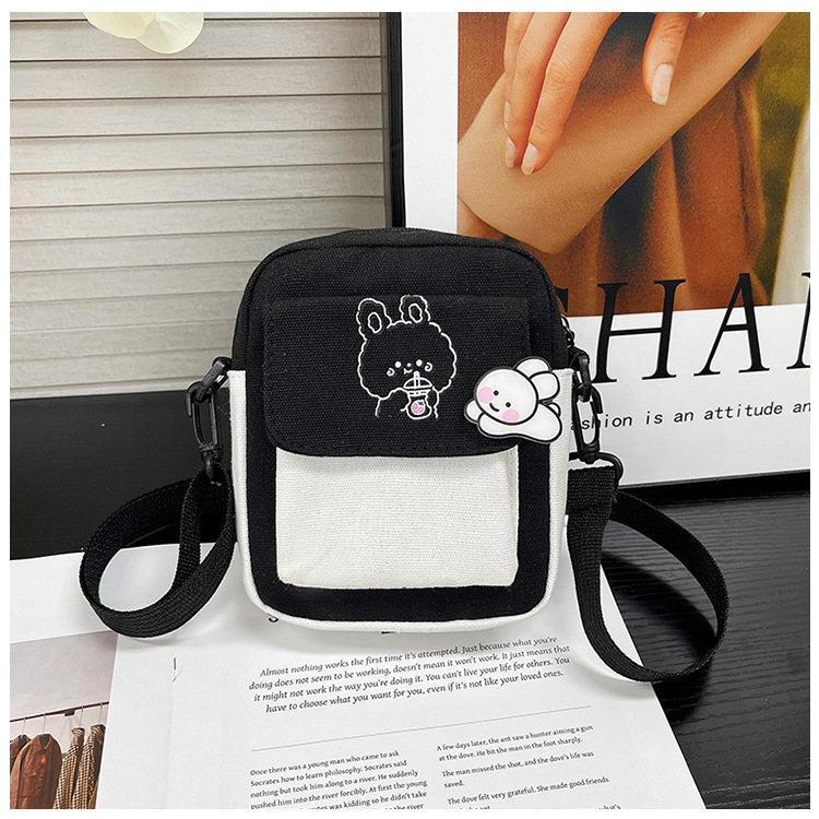 토끼 스타일 블랙 + 토끼 핀