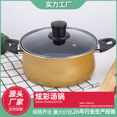 家庭用ノンスティック鍋、万能コンロ対応、両耳付き煮込み鍋、大容量スープ鍋、パーティー用鍋、火鍋