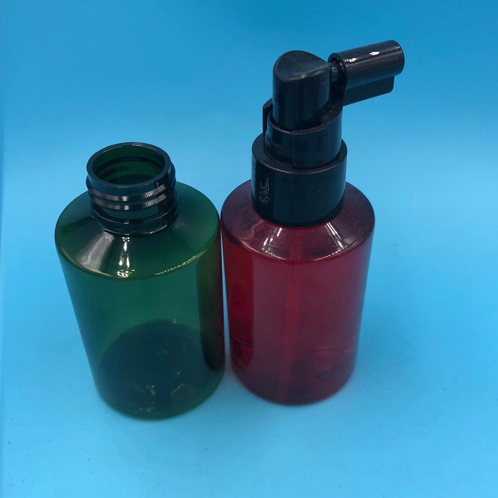 100ml24牙24/410斜肩化妆品瓶长嘴巴喷雾乳液洗手液带标贴塑料瓶