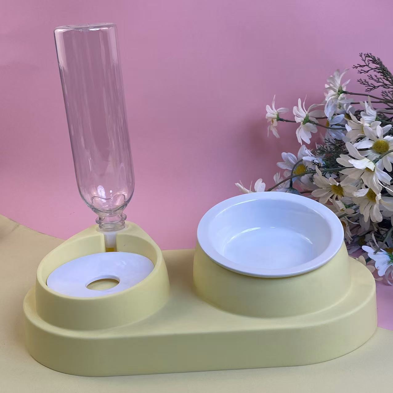 Tazón de gato Tazón doble Tazón de comida para gatos Tazón de perro Agua potable automática Tazón de arroz Diagonal Tazón de agua Alimentación Protección de la columna cervical Productos para mascotas