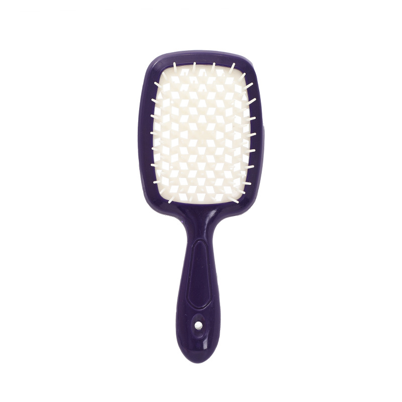 Peine de nido de abeja de malla hueca de venta caliente transfronteriza Peine de masaje Peine de peluquería hexagonal de doble uso húmedo y seco